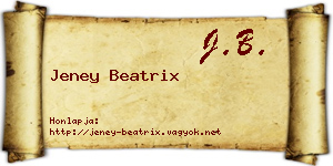 Jeney Beatrix névjegykártya