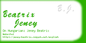 beatrix jeney business card